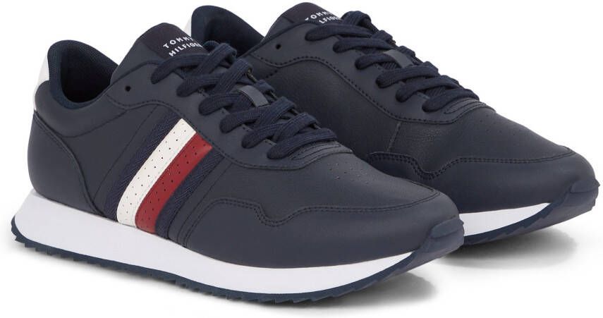 Tommy Hilfiger Plateausneakers RUNNER EVO LTH MIX ESS vrijetijdsschoen halfschoen veterschoen met zijstrepen
