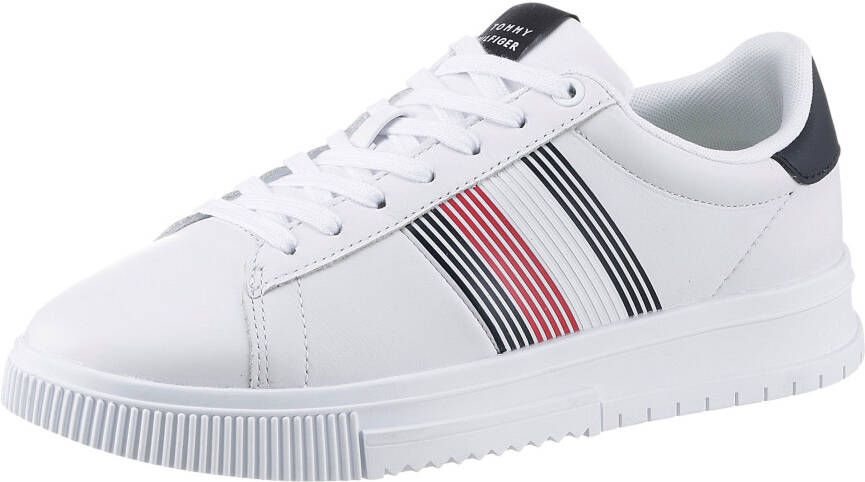 Tommy Hilfiger Plateausneakers SUPERCUP LTH SEASONAL vrijetijdsschoen halfschoen veterschoen met zijstrepen