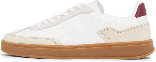 Tommy Hilfiger Plateausneakers TH HERITAGE COURT SNEAKER LTHR plateau veterschoen vrijetijdsschoen lage schoen met th-logo borduursel - Foto 3