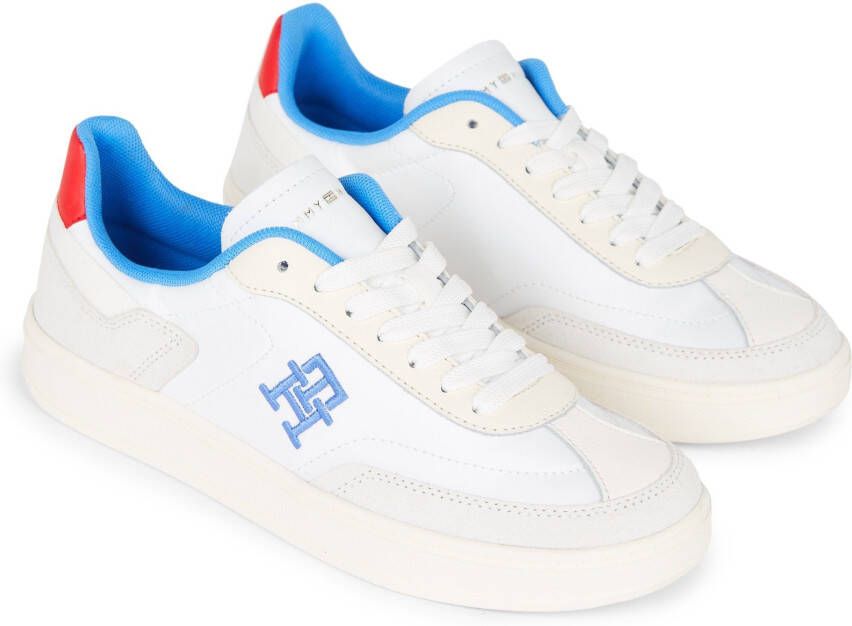 Tommy Hilfiger Plateausneakers TH HERITAGE COURT SNEAKER met th-logo-borduurwerk vrijetijdsschoen halfhoge schoen veterschoen