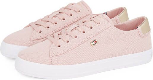 Tommy Hilfiger Plateausneakers VULC CANVAS LACE UP SNEAKER vrijetijdsschoen lage schoen veterschoen in smalle vorm
