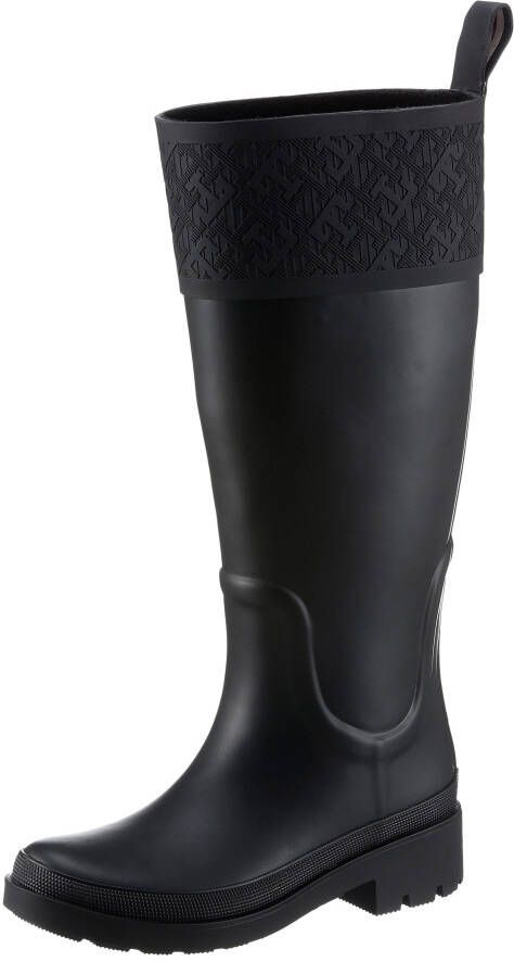 Tommy Hilfiger Regenlaarzen RUBBER LONG BOOT MONOGRAM hakken instaplaarzen outdoorlaarzen monogram-print