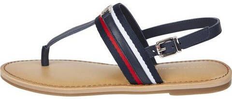 Tommy Hilfiger NU 21% KORTING Sandalen CORPORATE WEBBING FLAT SANDAL met teenbandje - Foto 3