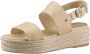 TOMMY HILFIGER Espadrilles Dames Mid Wedge Sandal Maat: 39 Materiaal: Katoen Kleur: Beige - Thumbnail 4