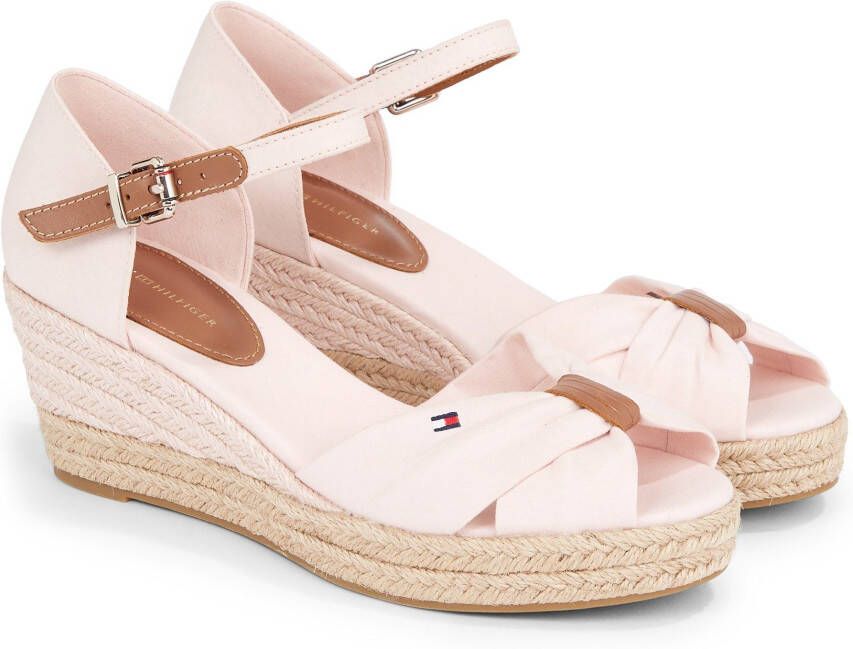 Tommy Hilfiger Sleehaksandaaltjes BASIC OPEN TOE MID WEDGE