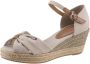 TOMMY HILFIGER Espadrilles Dames Basic Open Toe Mid Wedge Maat: 37 Materiaal: Textiel Kleur: Beige - Thumbnail 4