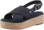 Tommy Hilfiger Sleehaksandaaltjes DENIM ESPADRILLE PLATFORM SANDAL plateau riemchensandaal zomerschoen met verstelbare gesp - Thumbnail 2