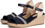 Tommy Hilfiger Sleehaksandaaltjes FRINGE CANVAS MEDIUM WEDGE - Thumbnail 1
