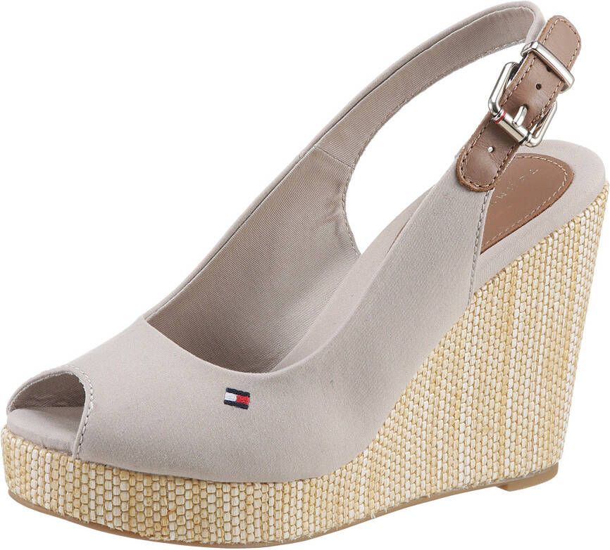 Tommy Hilfiger Iconic Elba Sling Back Sandalen Met Sleehak Grijs Vrouw - Foto 5
