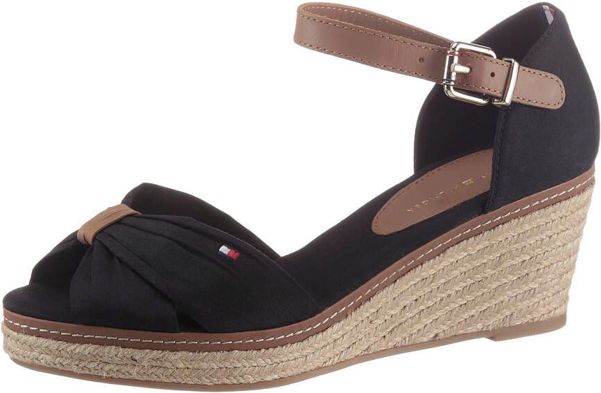 Tommy Hilfiger Sleehaksandaaltjes ICONIC ELBA SANDAL met contrasterende stiksels - Foto 2