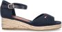 Tommy Hilfiger Sleehaksandaaltjes ROPE WEDGE SANDAL RED met kleine sleehak - Thumbnail 1