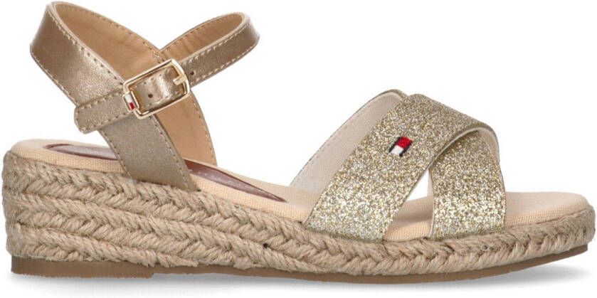 Tommy Hilfiger Sleehaksandaaltjes WEDGE ROPE SANDAL PLATINUM met glitter - Foto 6