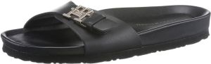 Tommy Hilfiger Slippers met labelapplicatie in metallic model 'MULE'