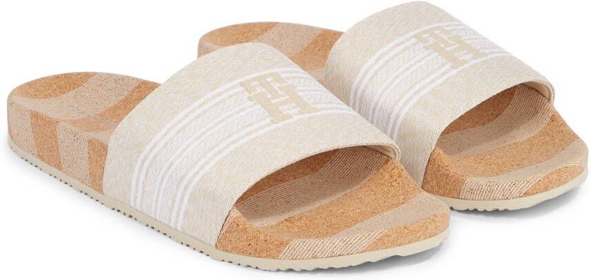 Tommy Hilfiger Slippers TH WOVEN SLIDE met th-logoborduursel