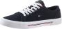 Tommy Jeans Blauwe Canvas Sneakers Core Corporate Black Dames - Thumbnail 4