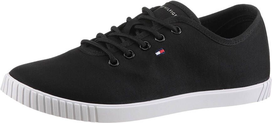 Tommy Hilfiger Sneakers CANVAS LACE UP SNEAKER vrijetijdsschoen lage schoen veterschoen met geborduurde logovlag