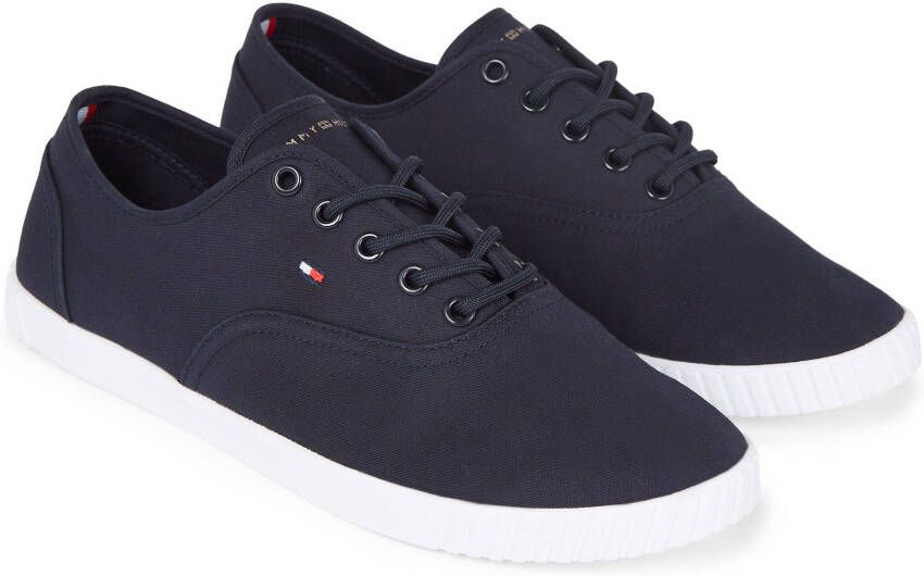 Tommy Hilfiger Sneakers CANVAS LACE UP SNEAKER in smalle vorm vrijetijdsschoen lage schoen veterschoen - Foto 2