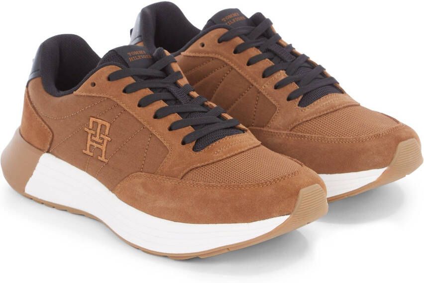 Tommy Hilfiger Sneakers CLASSIC ELEVATED RUNNER MIX met th-logo-borduurwerk vrijetijdsschoen halfhoge schoen veterschoen