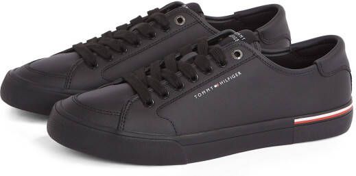 Tommy Hilfiger Sneakers CORE CORPORATE VULC LEATHER vrijetijdsschoen lage schoen veterschoen met logotekst