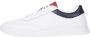 Tommy Hilfiger NU 21% KORTING Sneakers ELEVATED CUPSOLE LEATHER met contrastbeleg in tommy kleuren - Thumbnail 4