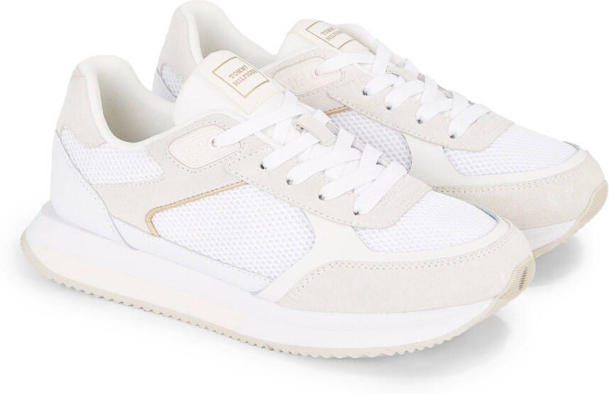 Tommy Hilfiger Sneakers ESSENTIAL ELEVATED RUNNER in materiaalmix vrijetijdsschoen lage schoen veterschoen