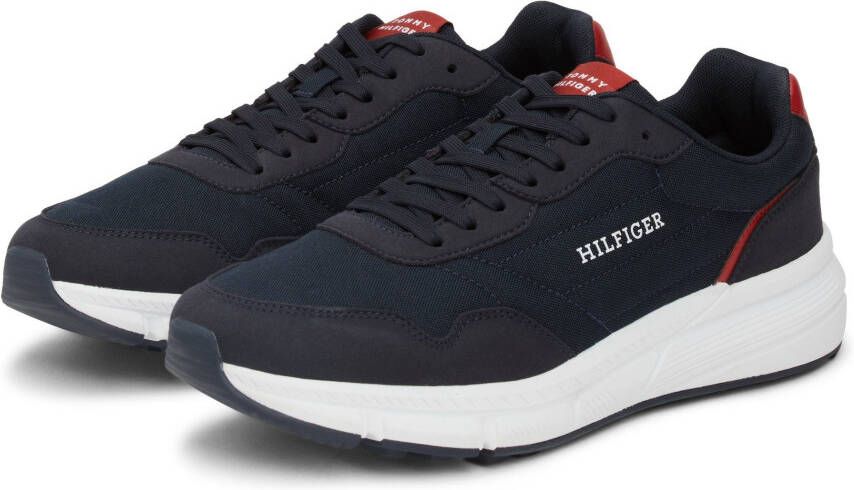 Tommy Hilfiger Sneakers FASTON MIX ESS vrijetijdsschoen lage schoen veterschoen met gepolsterde schacht