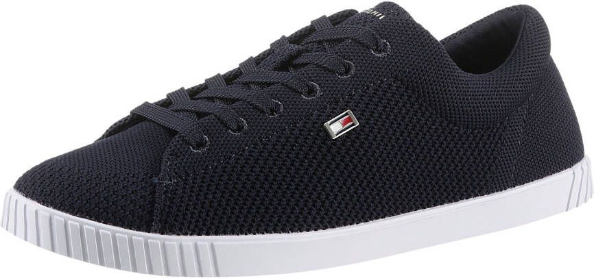 Tommy Hilfiger Sneakers FLAG LACE UP SNEAKER KNIT vrijetijdsschoen lage schoen veterschoen met zijlijk vlag-label - Foto 1
