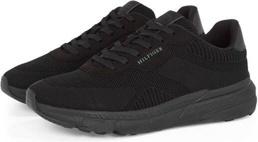 Tommy Hilfiger Sneakers met sleehak LIGHTWEIGHT RWB KNIT vrijetijdsschoen lage schoen veterschoen met contrasterend logo