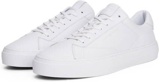 Tommy Hilfiger Sneakers PREMIUM DRESS CUPSOLE LTH vrijetijdsschoen halfhoge schoen veterschoen met vlaggenembleem op de hiel - Foto 2