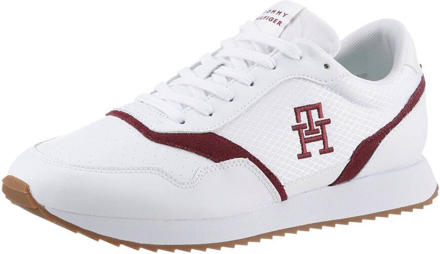 Tommy Hilfiger Sneakers RUNNER EVO MIX LTH MIX met contrastafwerkingen vrijetijdsschoen halfhoge schoen veterschoen