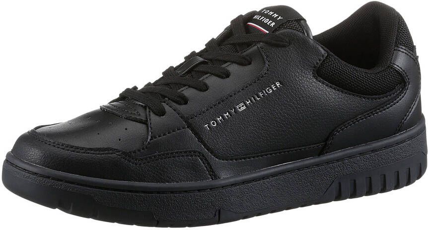 Tommy Hilfiger Zwarte Leren Sneakers voor Mannen Black Heren - Foto 3