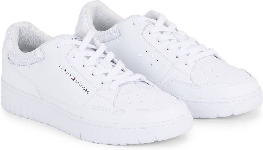Tommy Hilfiger Sneakers TH BASKET CORE LEATHER ESS met gepolsterde schaprand vrijetijdsschoen lage schoen veterschoen - Foto 3