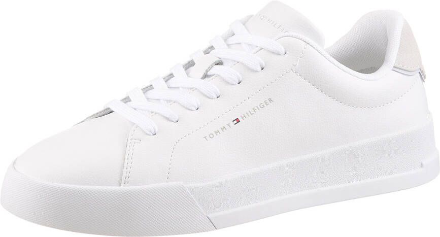 Tommy Hilfiger Sneakers TH COURT LTH DETAIL ESS vrijetijdsschoen lage schoen veterschoen met zijlijk logo-opdruk