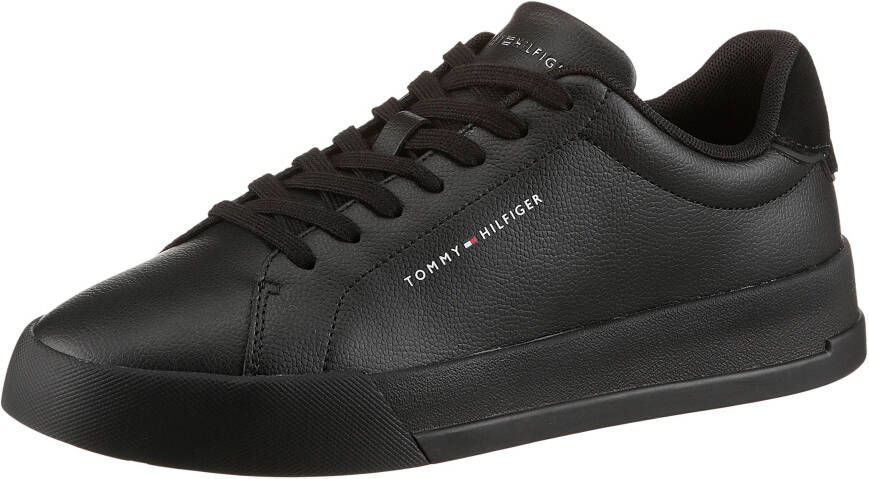Tommy Hilfiger Sneakers TH COURT LTH DETAIL ESS vrijetijdsschoen lage schoen veterschoen met zijlijk logo-opdruk