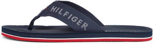 Tommy Hilfiger Teenslippers COMFORT HILFIGER BEACH SANDAL dianette badslipper instapschoen met logo-inscriptie