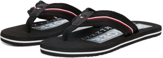 Tommy Hilfiger Teenslippers CORPORATE HILFIGER BEACH SANDAL dianette zomerschoen flats comfort-schoen met strepen