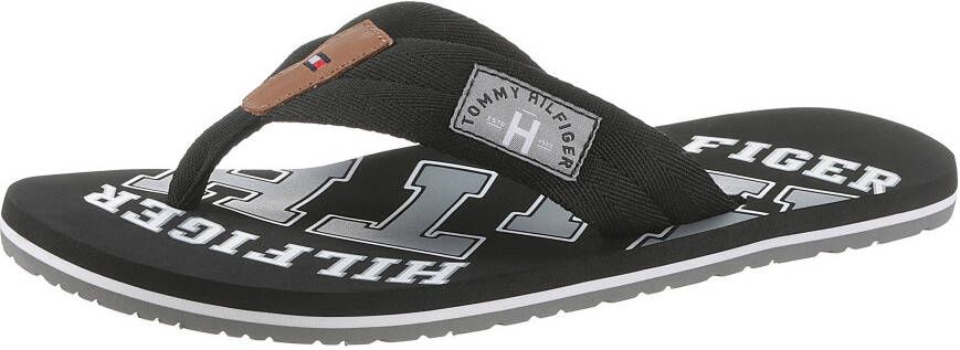 Tommy Hilfiger Teenslippers ESSENTIAL TH BEACH SANDAL zomerschoen slippers badschoen zwemschip met logoprint