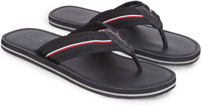 Tommy Hilfiger Slipper met leren details - Foto 2