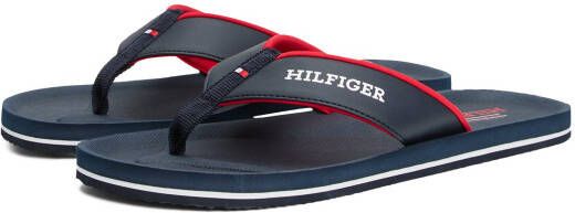 Tommy Hilfiger Teenslippers PADDED COMFORT HILFIGER B SANDAL dianette zomerschoen slippers badschoen met logo-opdruk