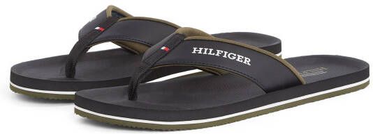 Tommy Hilfiger Teenslippers PADDED COMFORT HILFIGER B SANDAL dianette zomerschoen slippers badschoen met logo-opdruk
