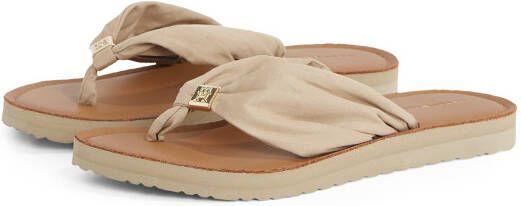 Tommy Hilfiger Teenslippers TH ELEVATED BEACH SANDAL zomerschoen comfortabele schoen flats slippers met th-sieraandeel