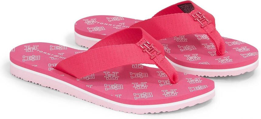 Tommy Hilfiger Teenslippers TH ELEVATED FLIP FLOP met binnenzool met logoprint