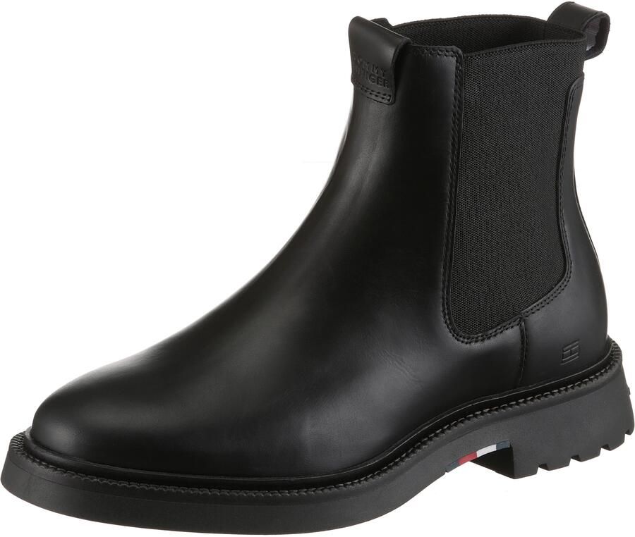 Tommy Hilfiger Chelsea-boots HILFIGER COMFORT LWT LTH CHELSEA enkellaars zakelijke schoen met stretchinzet en aantreklus - Foto 6