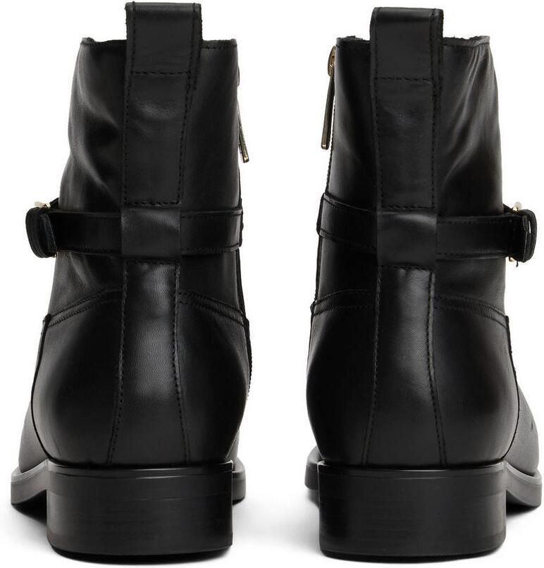 Tommy Hilfiger Laarsjes TH BUCKLE RIDING LEATHER BOOTIE blokhak enkellaarsjes zakelijke schoen met siersluiting - Foto 2