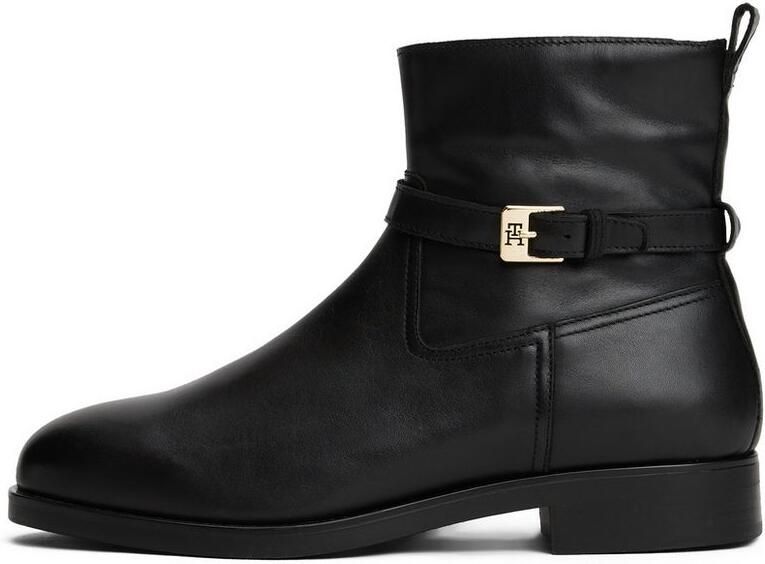 Tommy Hilfiger Laarsjes TH BUCKLE RIDING LEATHER BOOTIE blokhak enkellaarsjes zakelijke schoen met siersluiting - Foto 4