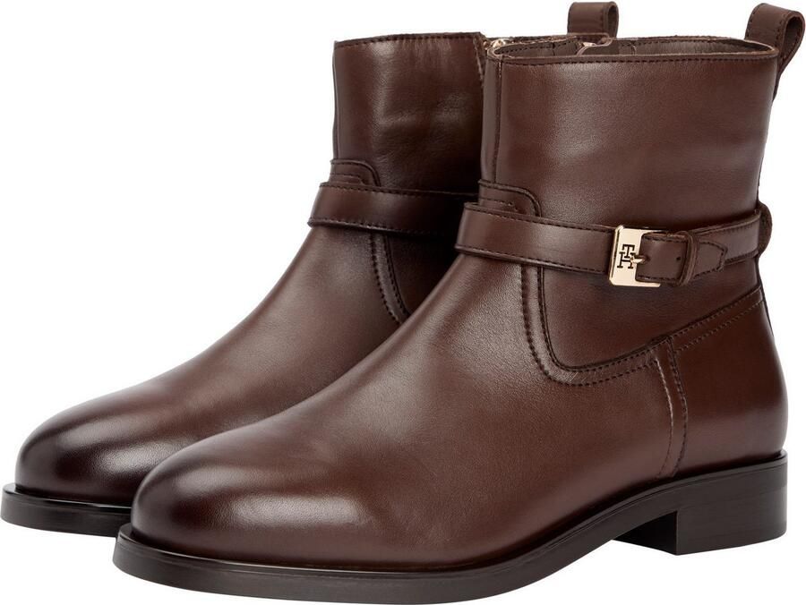 Tommy Hilfiger Laarsjes TH BUCKLE RIDING LEATHER BOOTIE - Foto 5