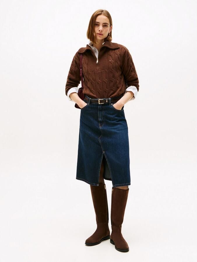 Tommy Hilfiger Laarzen FLAG SUEDE LONG BOOT lange laars ritssluitinglaars met logovlaggen-detail - Foto 2