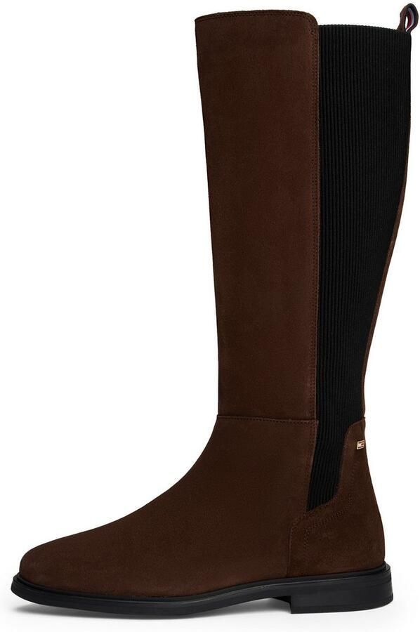 Tommy Hilfiger Laarzen FLAG SUEDE LONG BOOT lange laars ritssluitinglaars met logovlaggen-detail - Foto 4