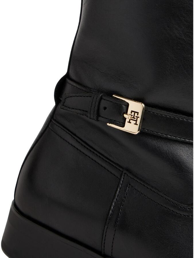 Tommy Hilfiger Laarzen TH BUCKLE RIDING LTHR LONG BOOT hakken lange laarzen zakelijke laarzen met decoratieve gesp - Foto 4