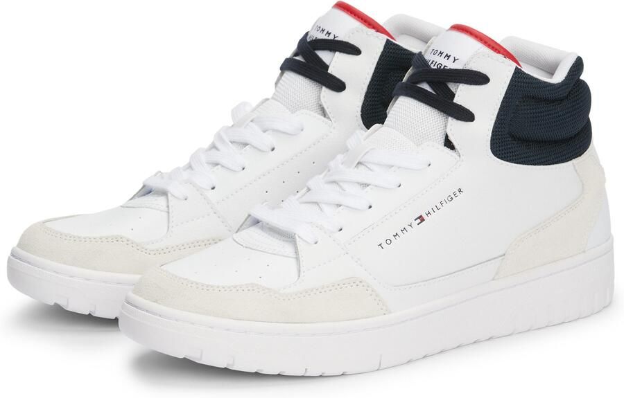 Tommy Hilfiger Sneakers TH BASKET CORE MIDCUT veterboots high-top sneakers met zacht gevoerde schachtrand